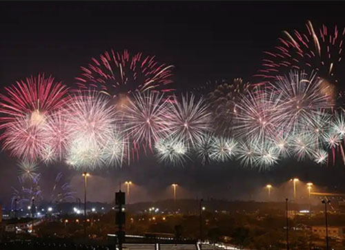 竹山县焰火晚会